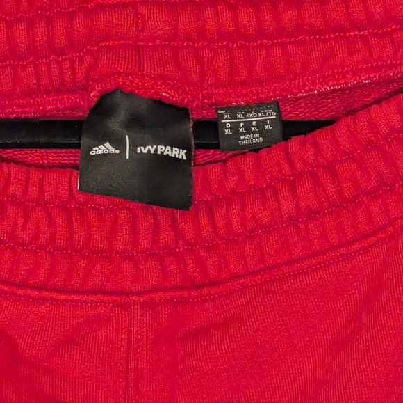 adidas x Ivy Park French Terry Unisex Sweatpants - Intense Red - Picture 4 of 7